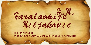 Haralampije Miljaković vizit kartica